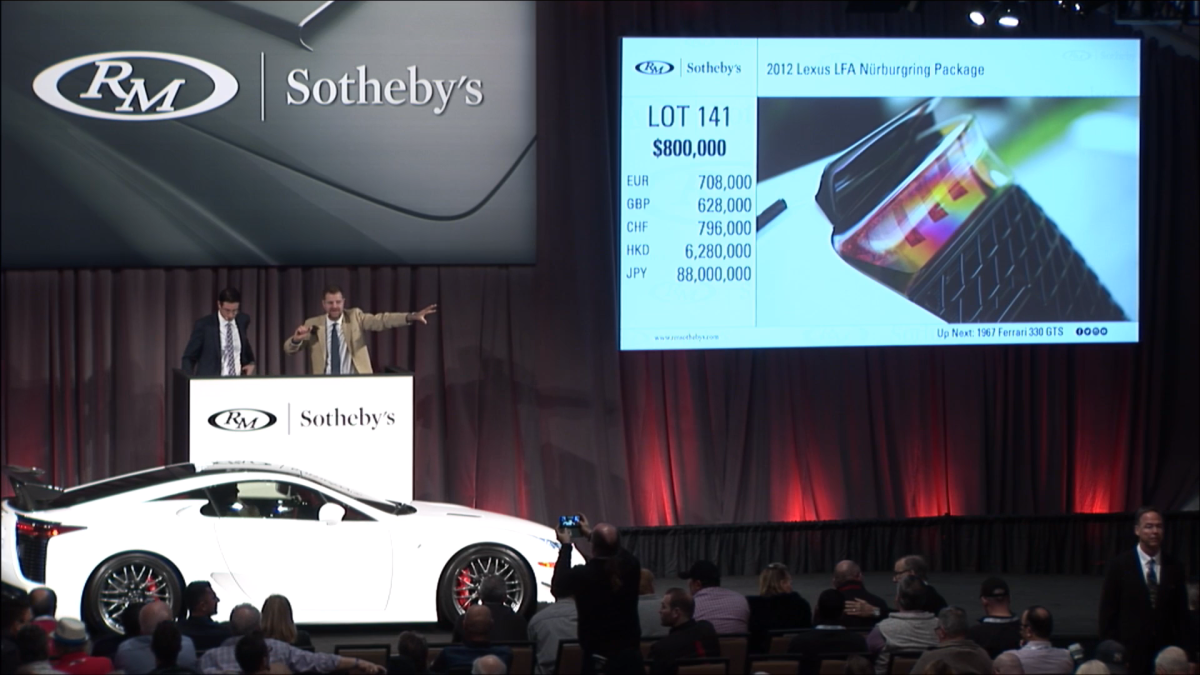 $885,000 | 2012 Lexus LFA Nürburgring Package | Auction Link: RM-Sotheby's