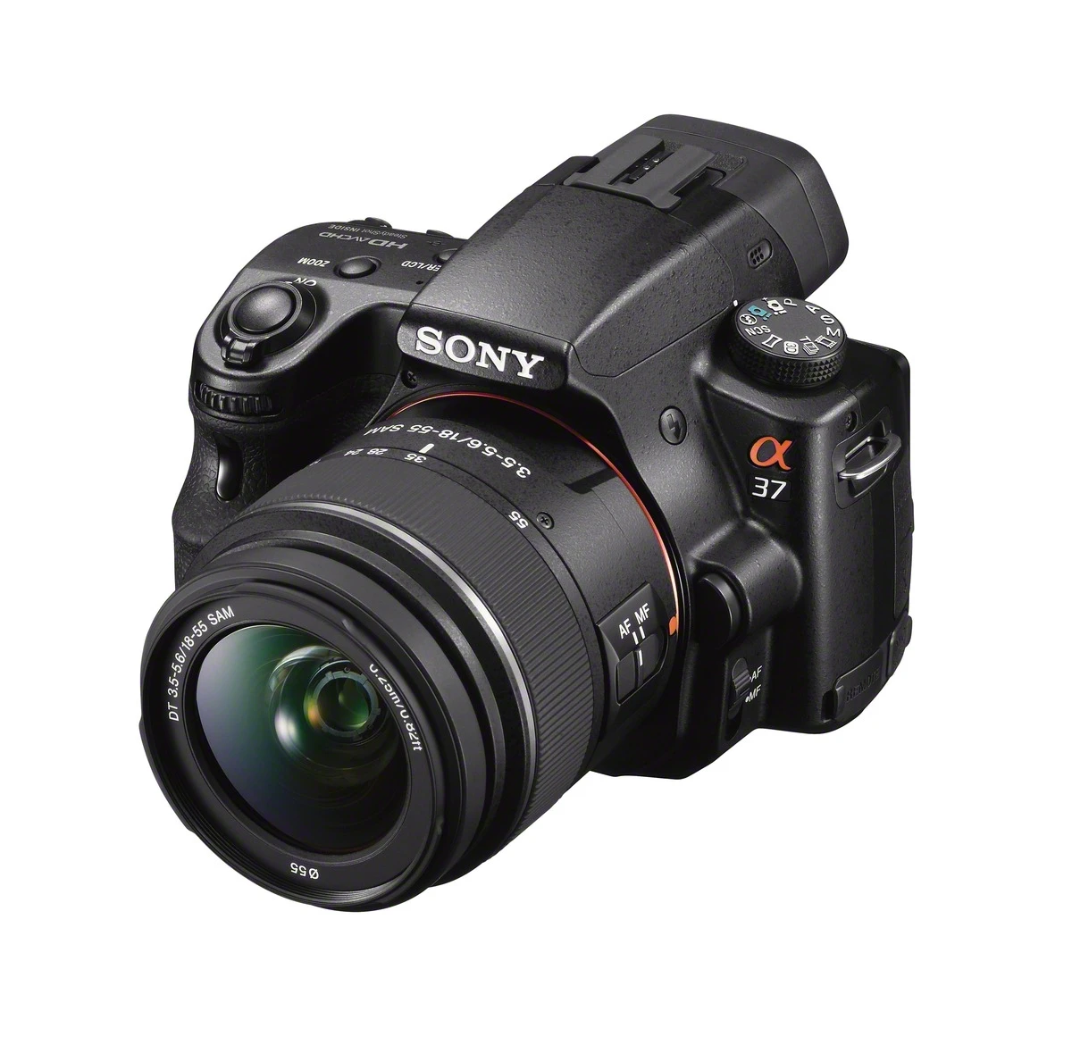 The SLT-A37 comes with a standard 18-55mm zoom lens and is a good deal cheaper than the a35 before it