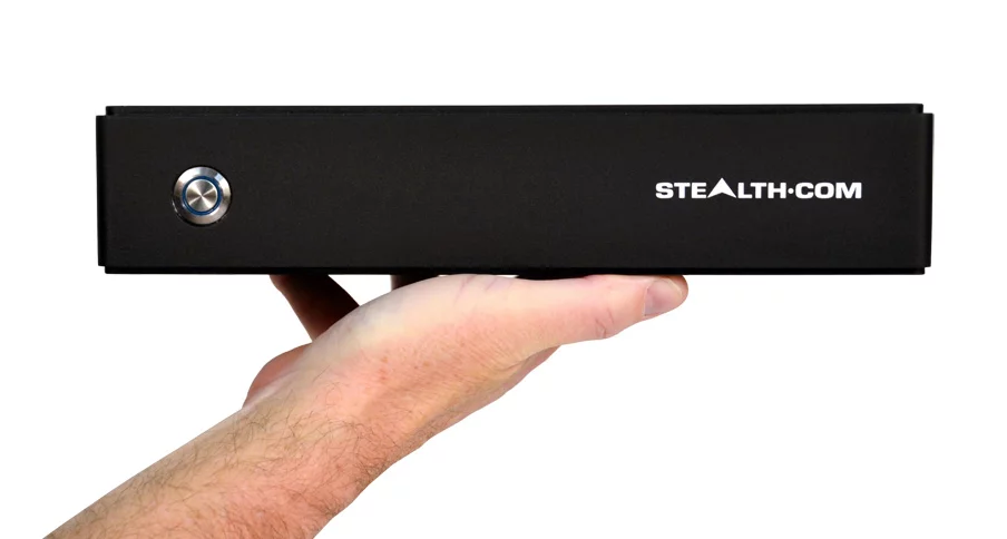 The front of the Stealth being held for size reference