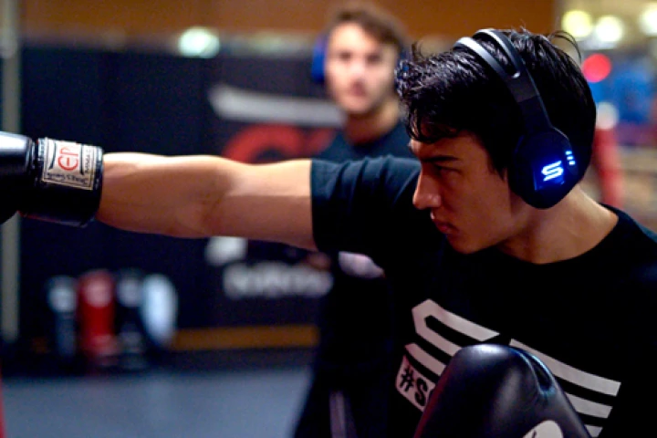 The Combat+ Sync headphones play audio while allowing users to stay in touch with friends or trainers