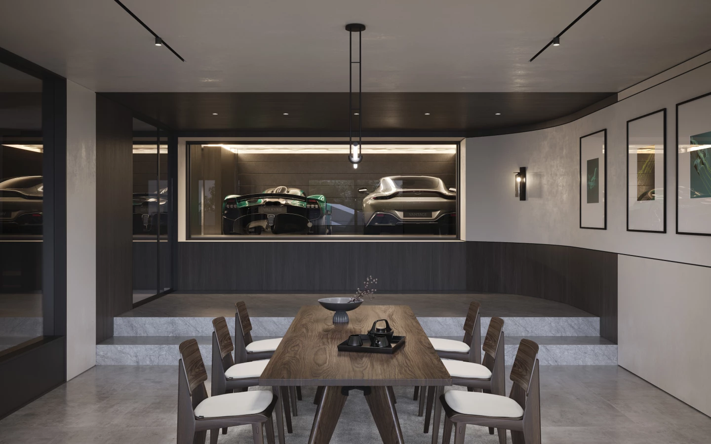 Minami Aoyama 001 will feature a window that opens onto the garage area, enabling its owner to gaze at the car collection while seated at the dinner table