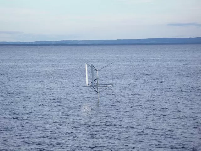 The small-scale SeaTwirl prototype off the Swedish coast