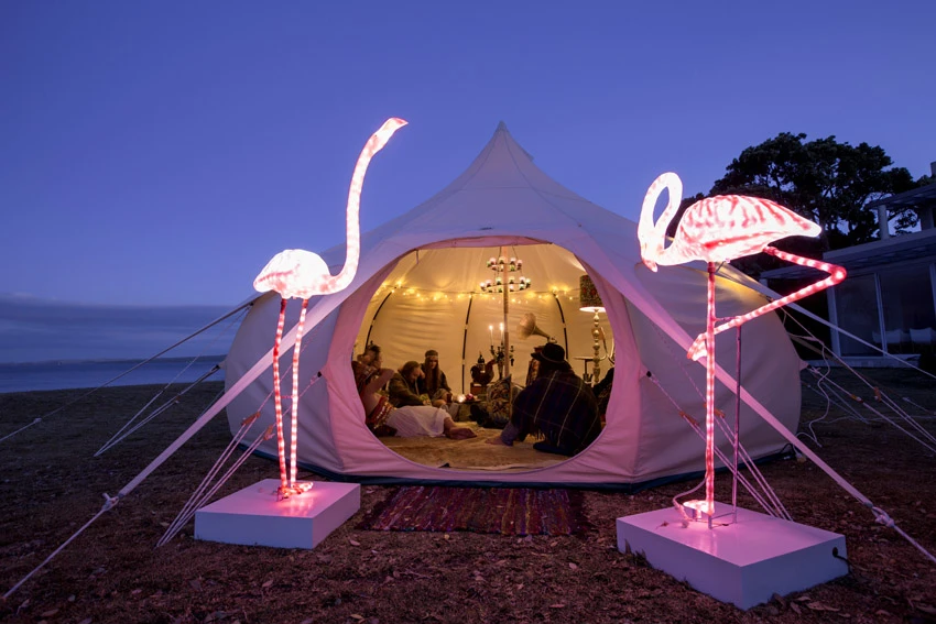 Lotus Belle Outback Deluxe is reported fast to set up and great for festivals and pop-up hotels