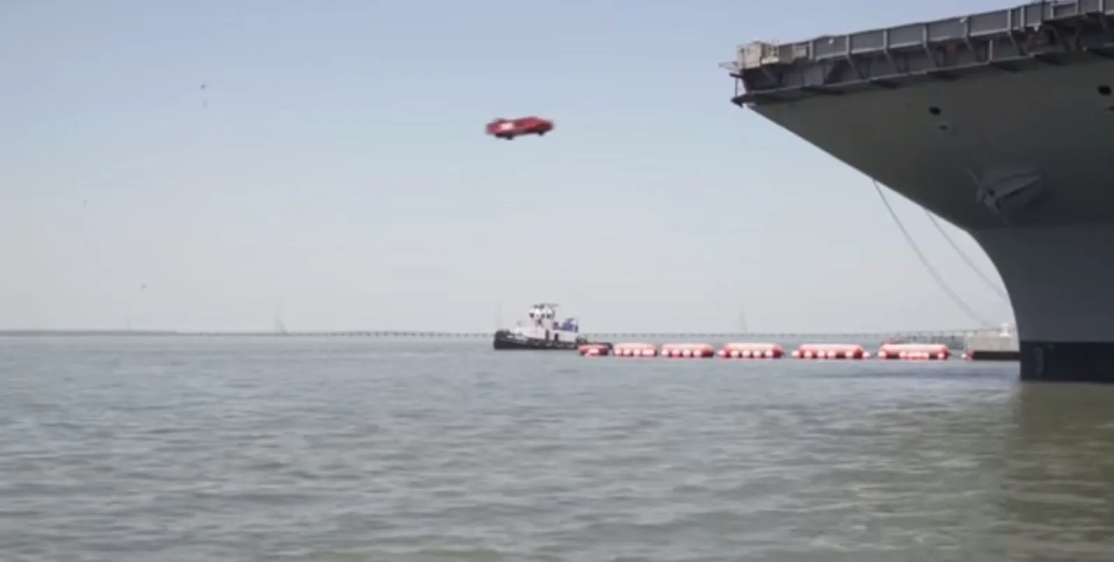 The recent test launched a dead-weight sled from the aircraft carrier Gerald R. Ford (CVN 78)