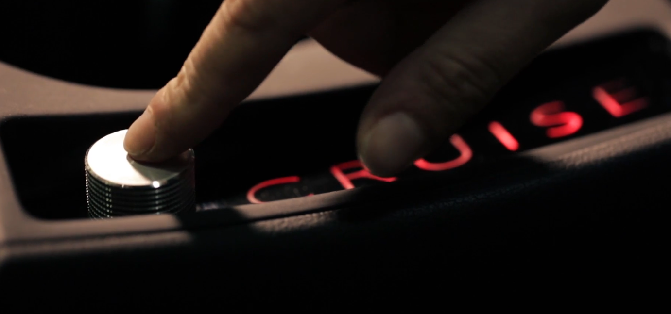 Like less autonomous cruise control systems, the RP-1 is activated at the push of a button
