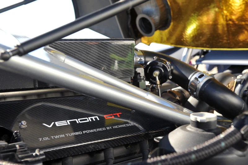 A 7.0 liter Chevy inspired V8 develops 1,155 lb.ft. of torque and 1,244 horsepower