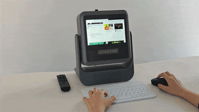 The Dongying A3 can serve as a productivity workhorse via the touchscreen or projection unit