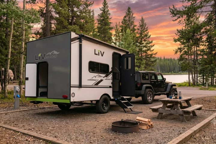 LIV teases its all-new E-Leaf Offroad thermoplastic travel trailer