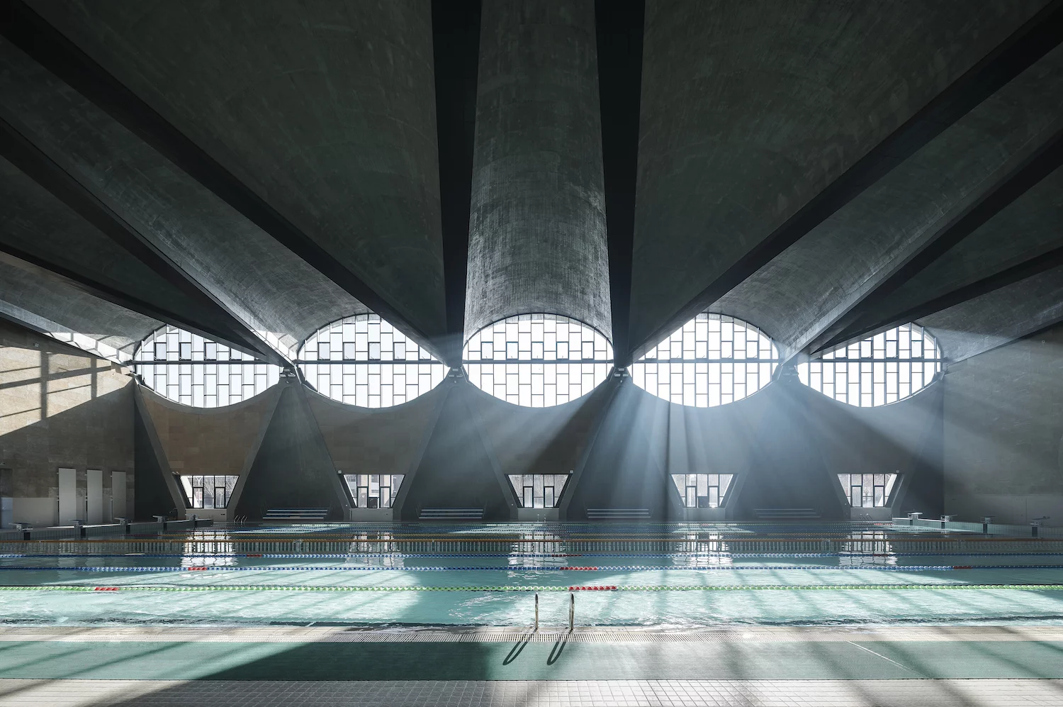 Terrence Zhang also took this brilliantly lit photograph of the Gymnasium of New Campus of Tianjin University, China, by Atelier Li Xinggang. This image was entered into the Interior category