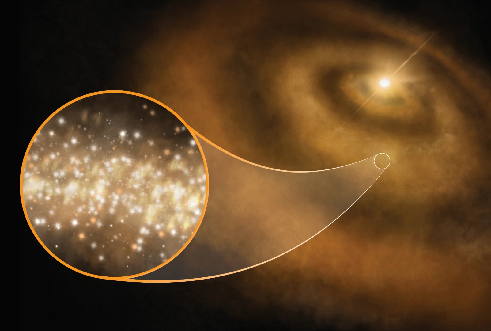 Researchers have determined that diamond dust in the clouds around young stars is responsible for strange microwave signals that have puzzled astronomers for decades