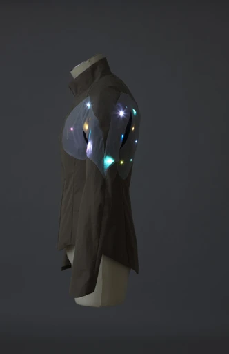 It isn't absolutely clear how the LEDs are driven, but presumably the jacket integrates a battery pack