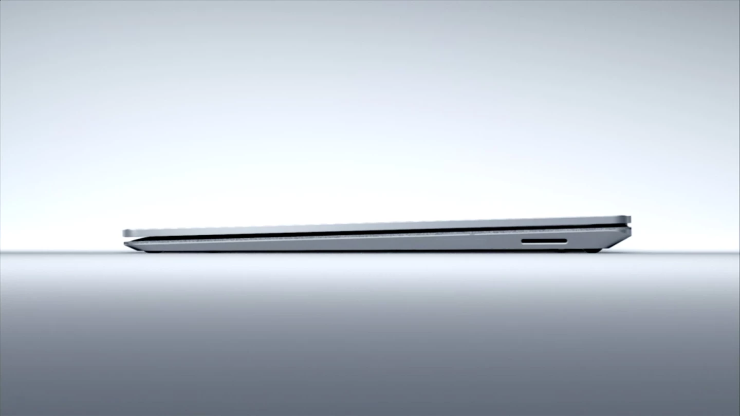 The Surface Laptop's tapered profile