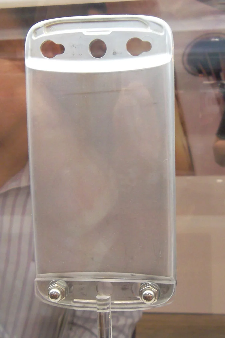 The chassis is almost ready to become an HTC One S (Photo: Enid Burns / Gizmag)