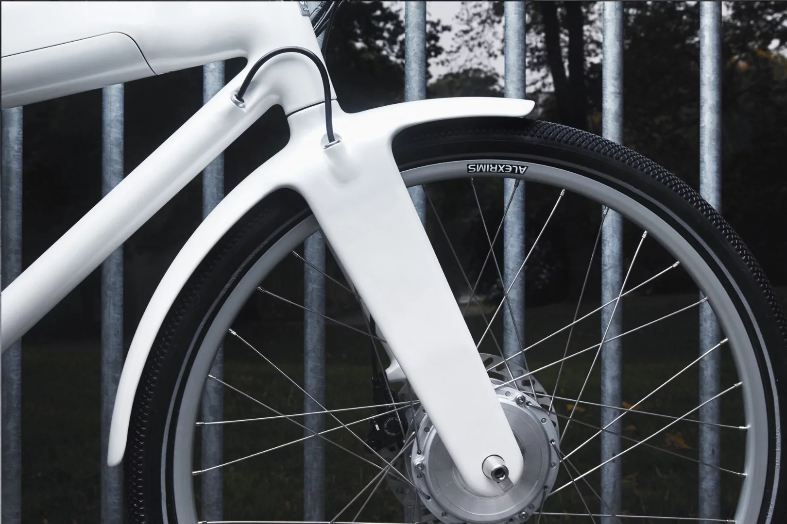 The integrated fenders serve as a defining feature of the OKO design