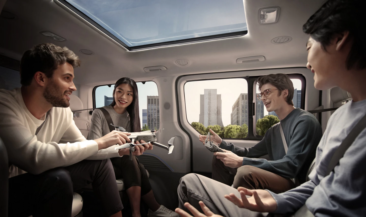 The nine-seat Staria Premium offers swivel second row seats for a vis-a-vis configuration perfect for both business and leisure trips