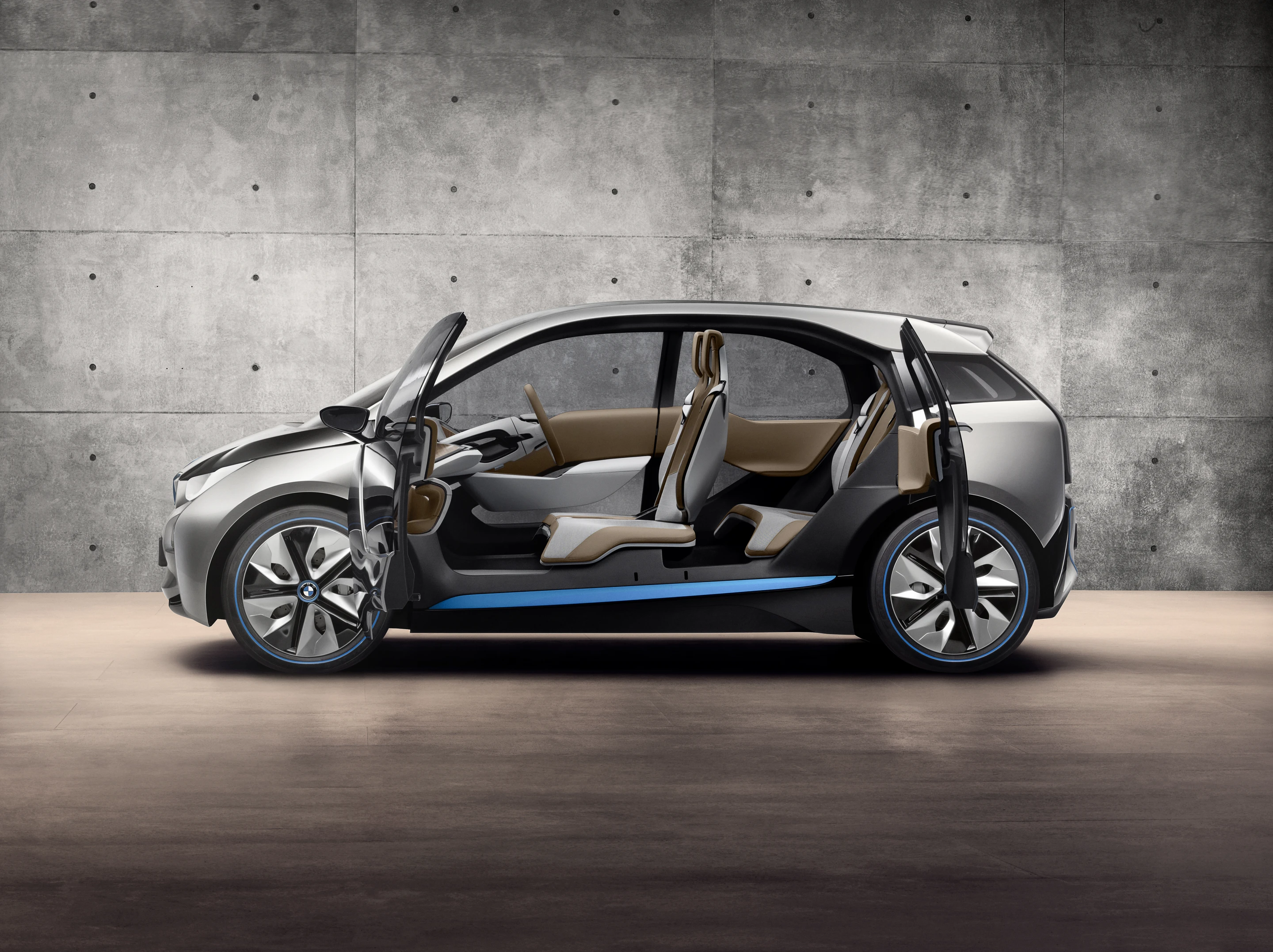The four-seater has opposing doors