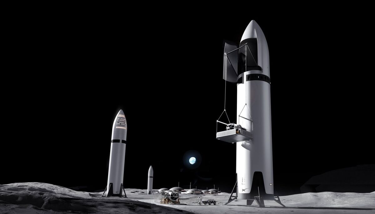 SpaceX reveals simpler lander to speed up Moon return
