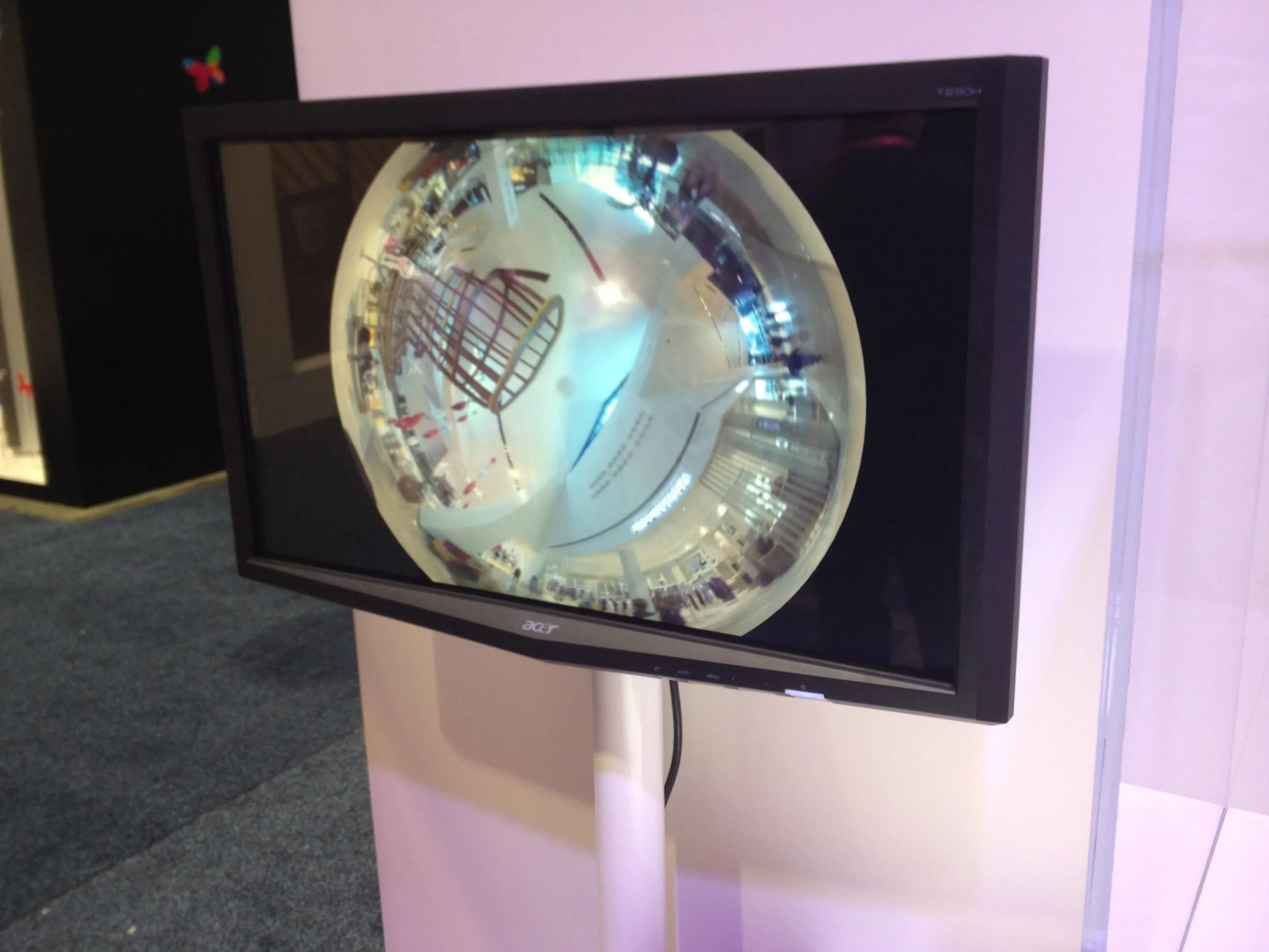 A photo taken with Ricoh's new 360-degree one shot panoramic camera