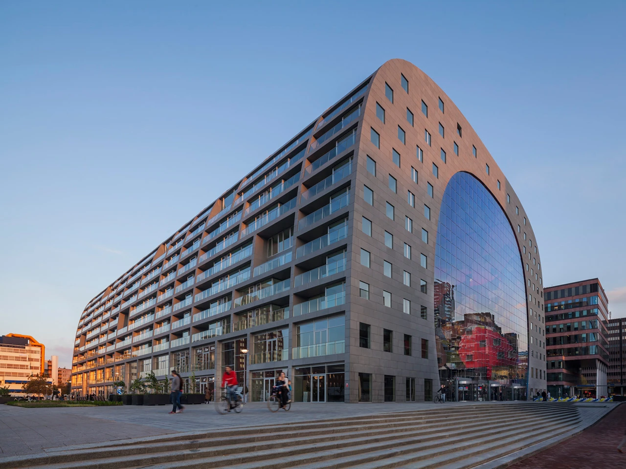 The Markthal arch is 40 m (131 ft) high