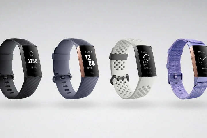 The Fitbit Charge 3 comes with silicone, leather or fabric straps in a choice of colors