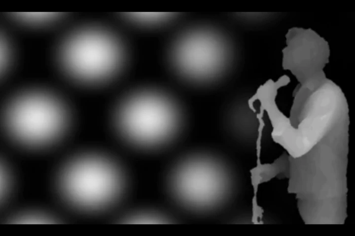 Young Rivals' newest music video is all optical illusion, with this image reflecting the depth data required to generate it
