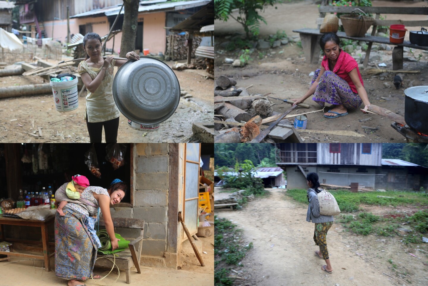 The "work ethic"of the women in the villages we visited was amazing. Everyone went about often herculean tasks without complaint, with a genuine smile on their face. I regularly chided Geoff that they were happy because they hadn't been exposed to advertising, which has traditionally played the role of making people unhappy with what they have so they'll buy something new.