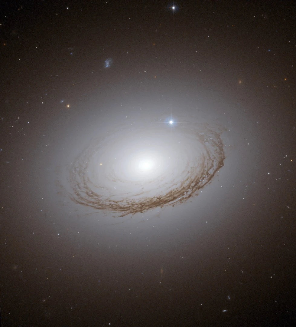 The NASA/ESA Hubble Space Telescope captured this image of NGC 7049 in the constellation of Indus, in the southern sky. A family of globular clusters appears as glittering spots dusted around the galaxy halo