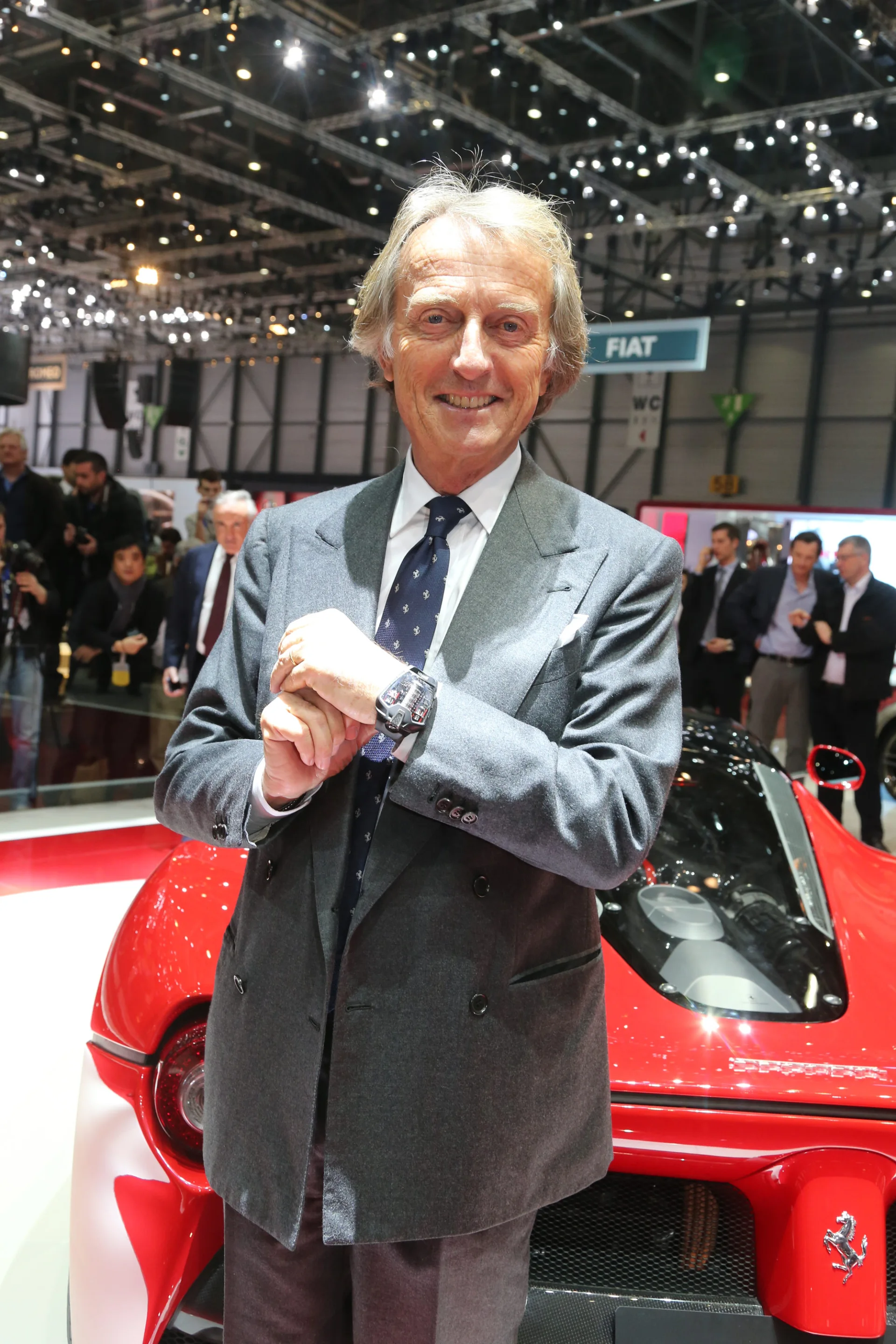 The LaFerrari watch from Hublot is unveiled alongside the car itself