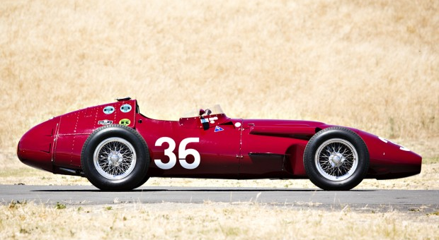 This remarkable Maserati 250F was triumphant in its inaugural outing in the hands of Stirling Moss in the 1956 Italian Grand Prix at Monza, 5.7 seconds ahead of Juan Manuel Fangio in a Lancia-Ferrari. It will likely become one of the top 100 most valuable cars ever sold at auction during this sale. Official Auction Description and Images