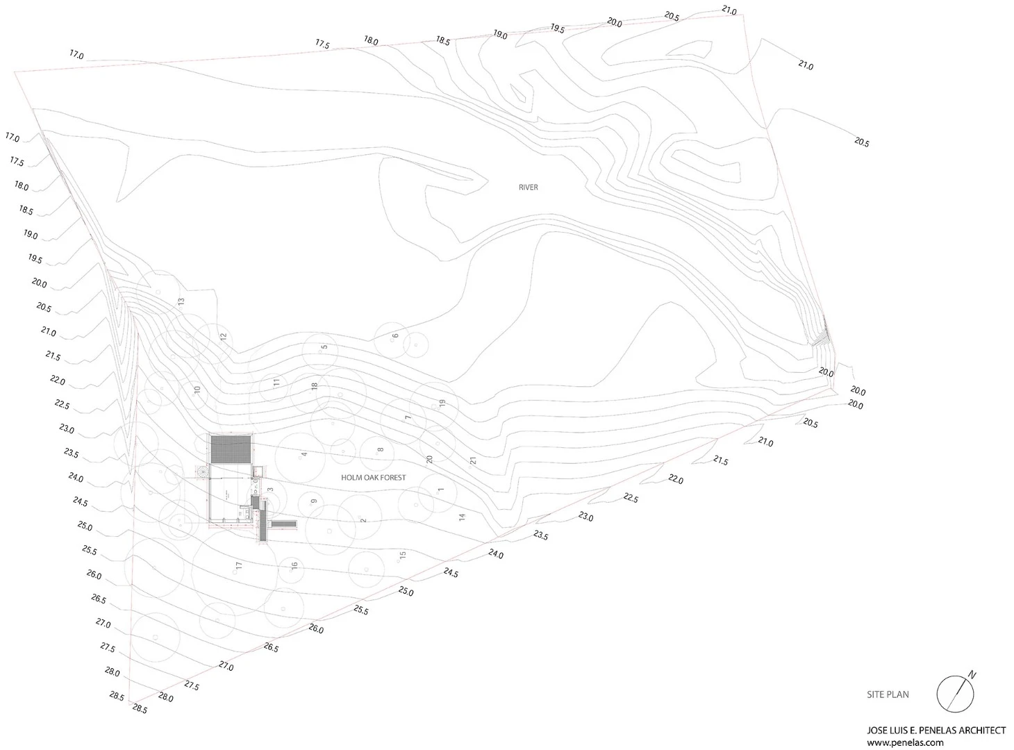 Architectural drawing of the Hidden Pavilion