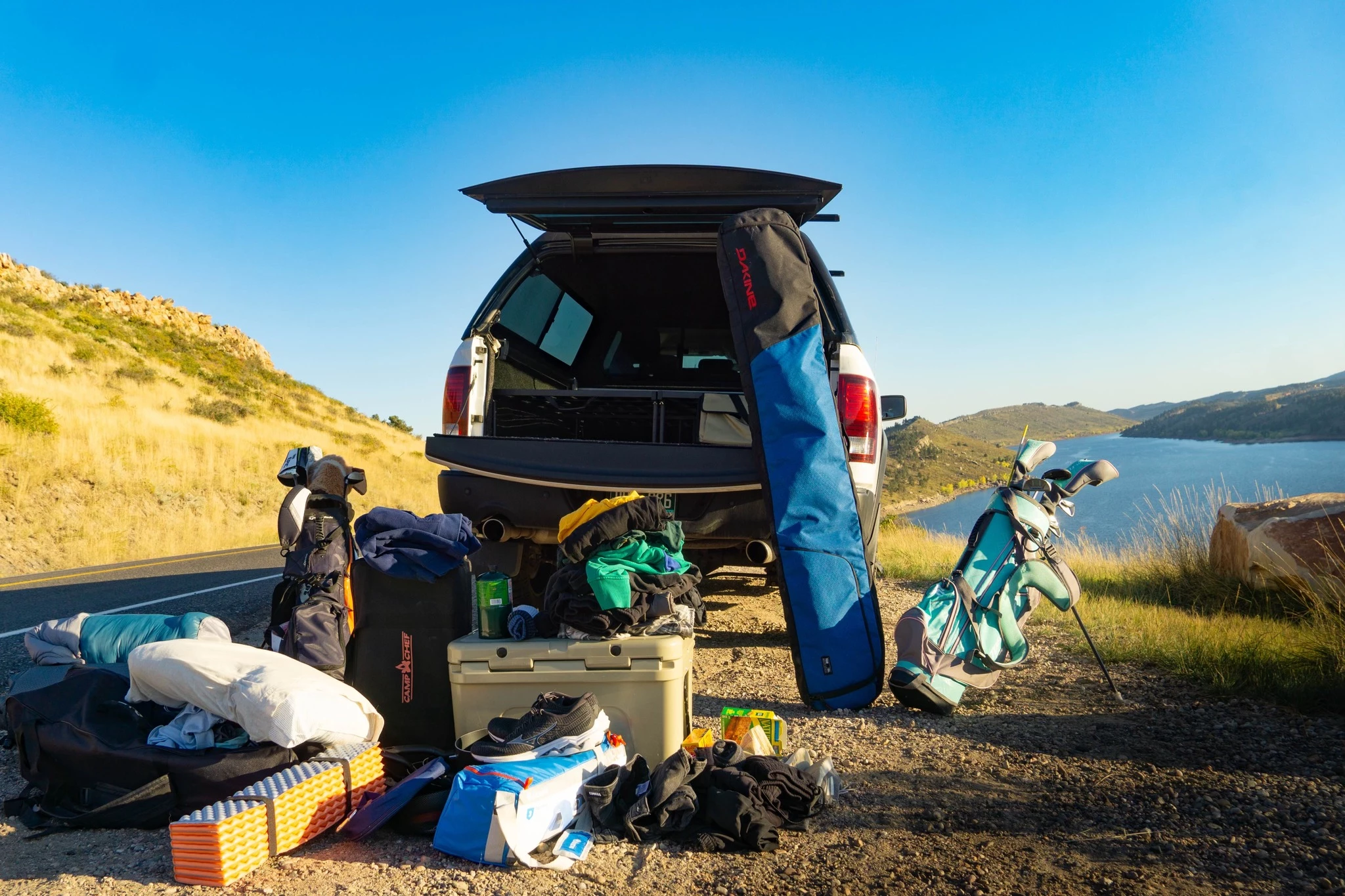 The Pack Rack helps campers and sports enthusiasts organize all that random gear
