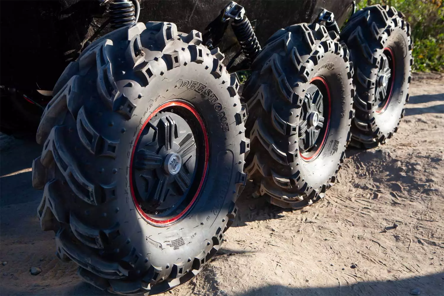 Each of the six wheels is independently powered, braked and suspended