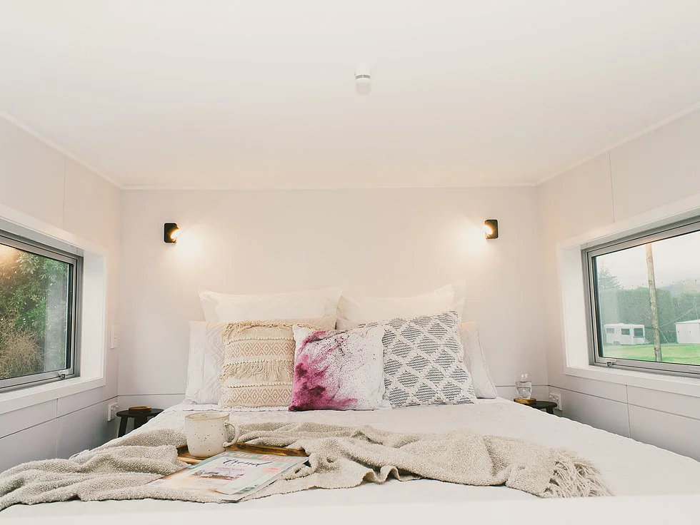 You won't be able to stand up in the Buster Tiny House's bedroom