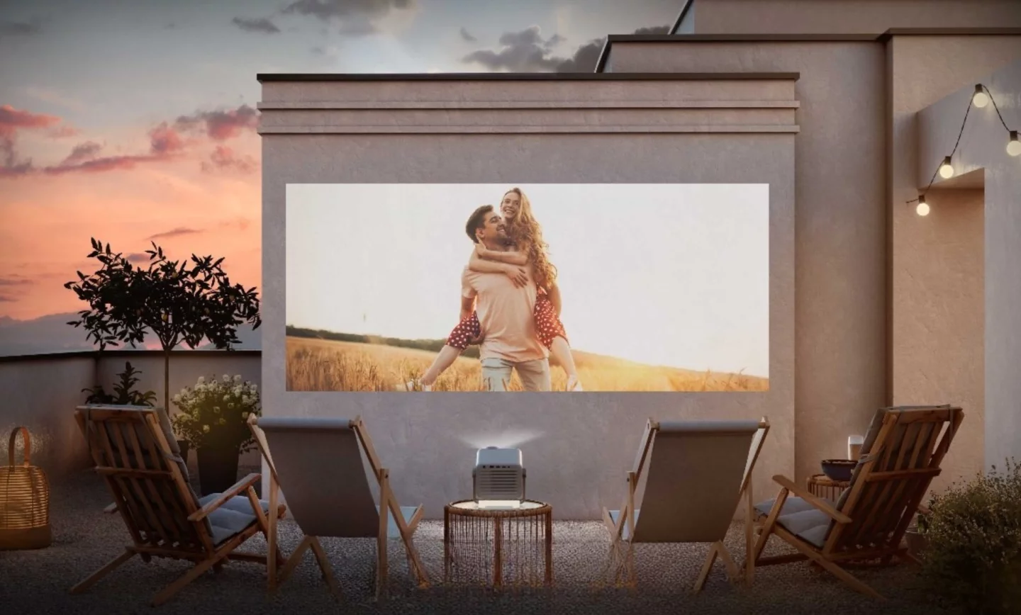 The Hisense M2 Pro smart mini projector rocks triple-laser power, boasts easy setup indoors or out, and can manage 150-inch 4K visuals at a 1-1.3:1 throw ratio