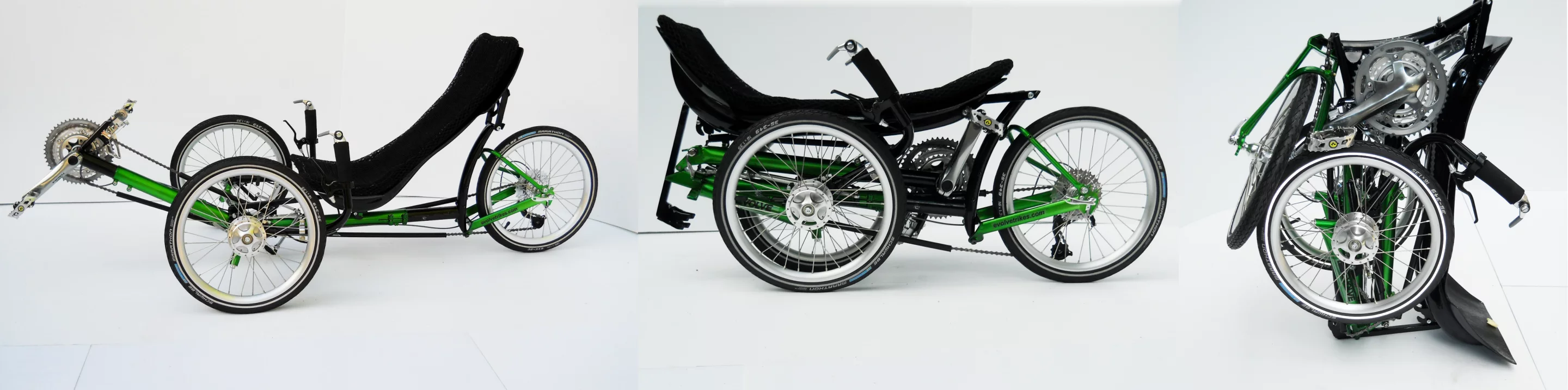 The folding process of the Evolve trike