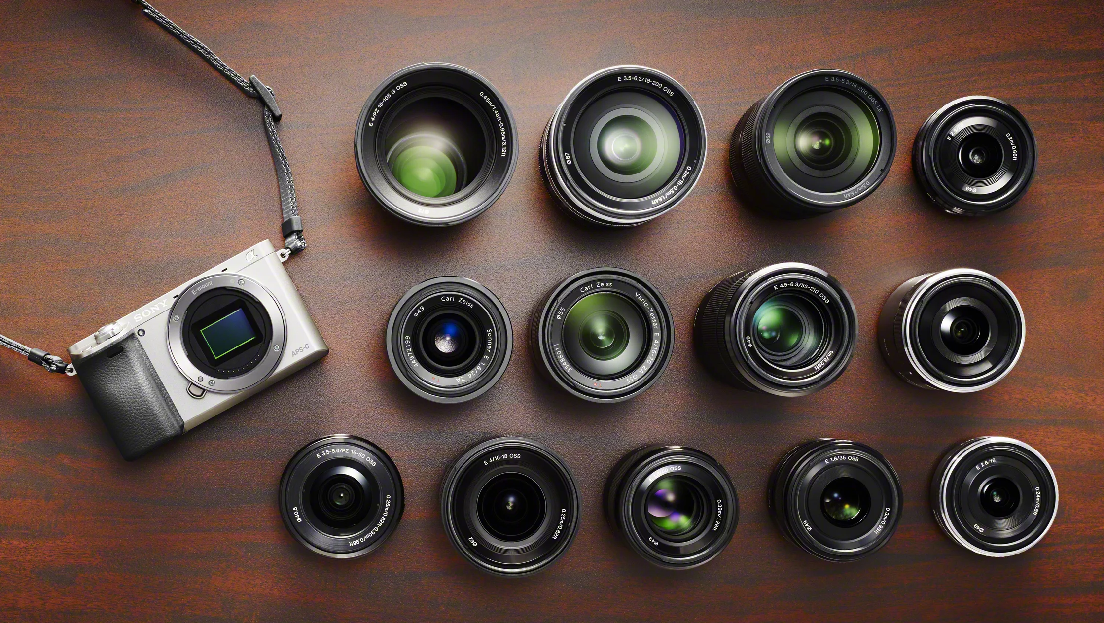 The Sony Alpha A6000 can be used with E-mount lenses