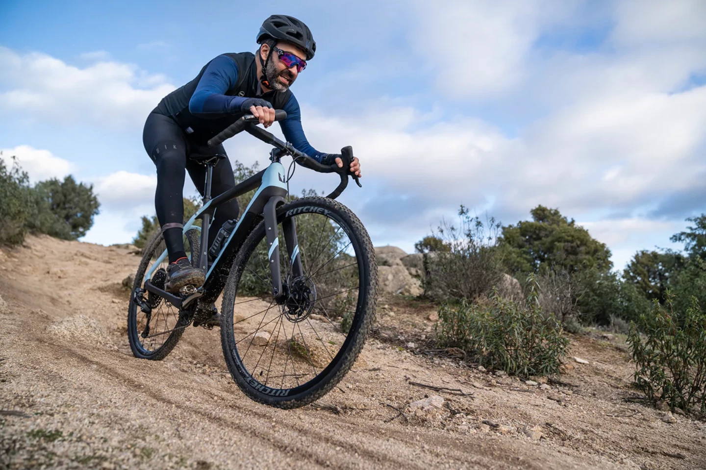 One of Crow's gravel ebikes in action