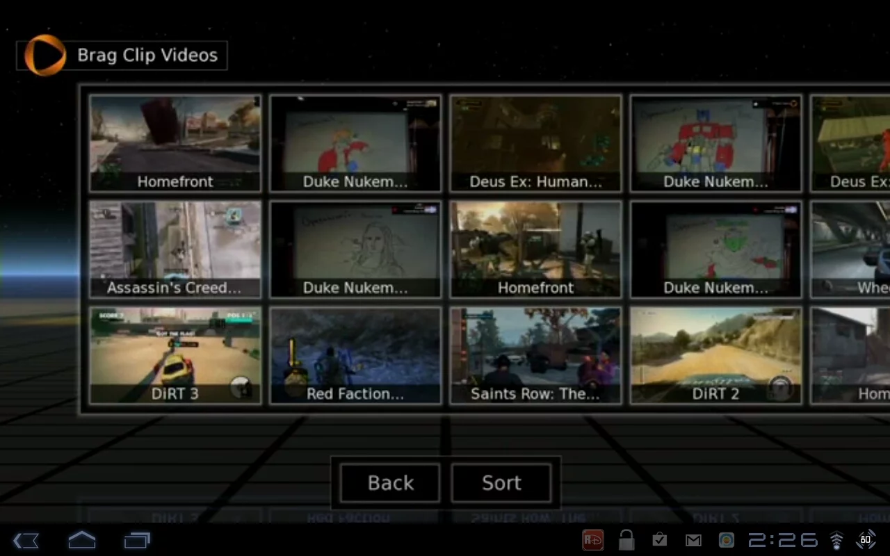 OnLive's "Brag Clips" for showing off to friends