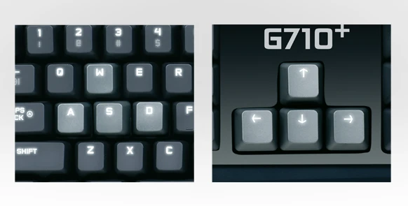 The WASD and arrow keys have independent LED backlights