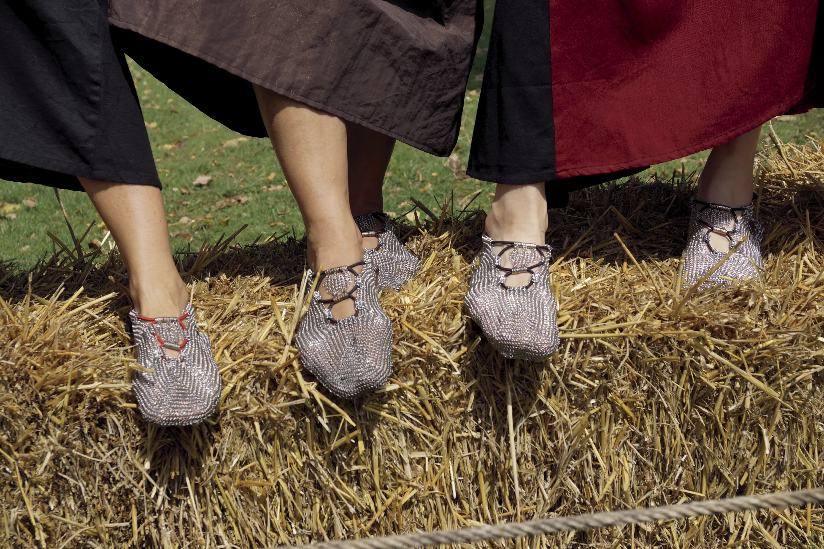 The chainmail protects from sharp objects