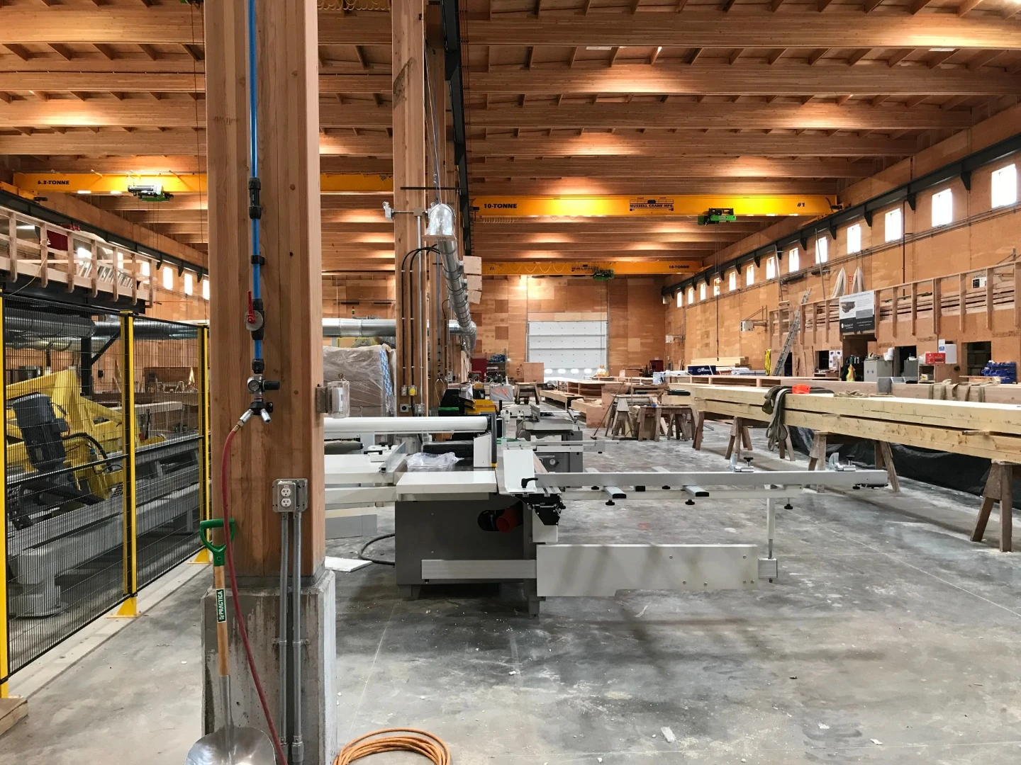 The New StructureCraft Plant is a factory for making timber units, so it's fitting that it's made of the same materials and methods