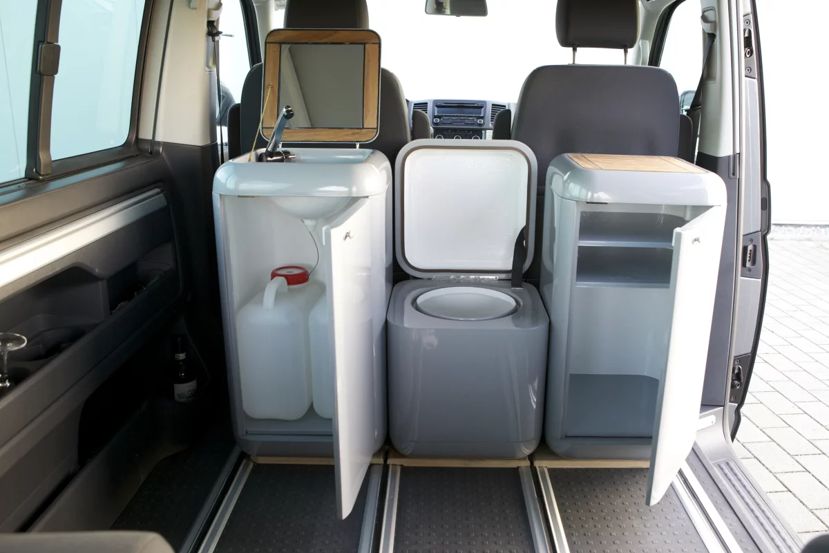 Buddy Boxes mounted inside a van