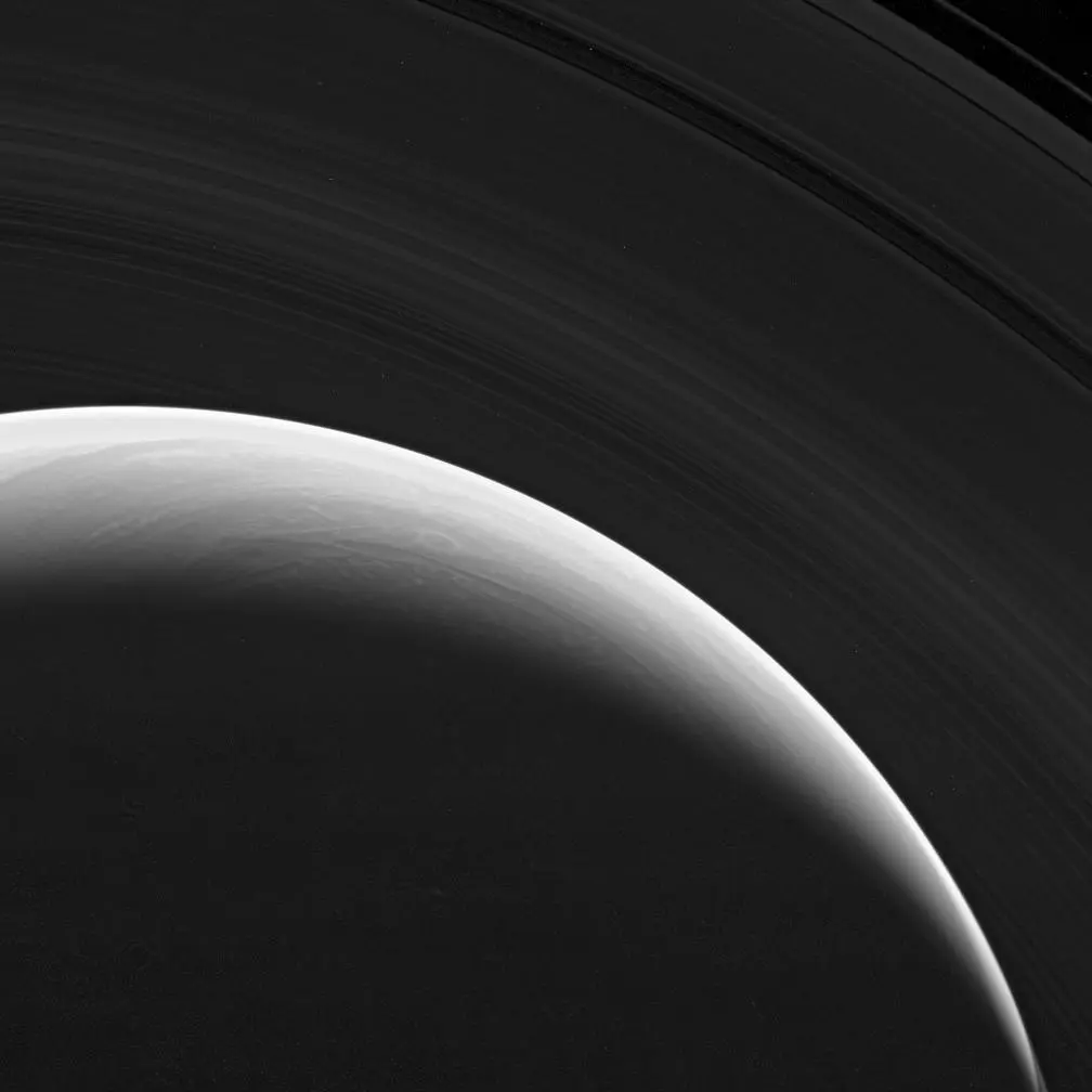 The new moon, Peggy, is believed to be only half a mile in diameter and may already be deteriorating (Photo: NASA/JPL-Caltech/Space Science Institute)