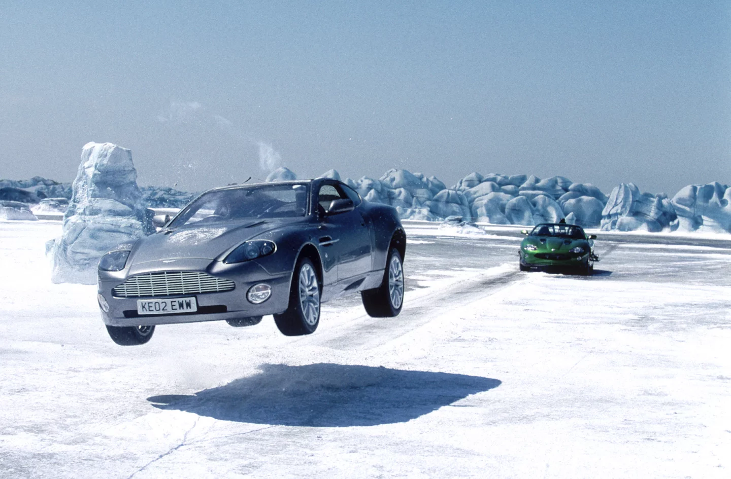 James Bond returned to driving Aston Martins after a break of 15 years when Pierce Brosnan's '007' got behind the wheel of a 2002 V12 Vanquish supercar for the 2002 Bond film Die Another Day. Aston Martin supplied three finished 2002 V12 Vanquish cars - chassis numbers '172', '173' and '174' - to become 'hero' cars which would be used for all the close-ups of Pierce Brosnan as James Bond. This car is chassis number '172', the main 'hero' car. Owned by Aston Martin and never registered, it became the Vanquish out of the three production versions supplied that was used for most of the close-up shots. Whenever Bond is seen in the film near to, or sitting in, a Vanquish, that car is more likely to be '172'. It was sold by Bonhams in London in May, 2003 for GBP£210,500 (US$221,921)