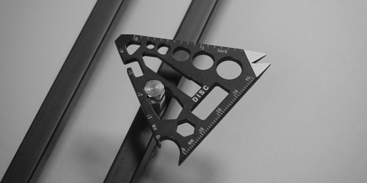 Triangle multitool has both metric and imperial wrenches