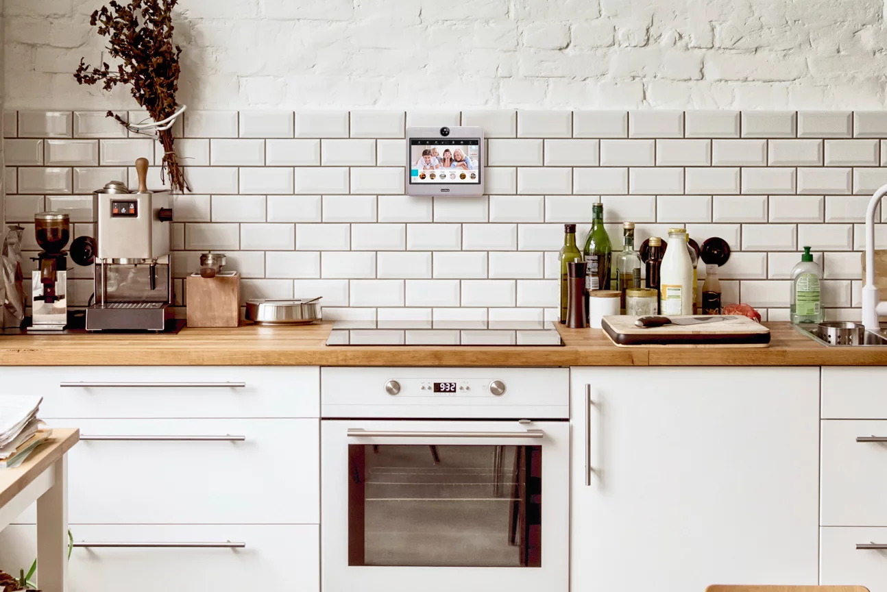 The Nucleus allows for audio or video conversation "in the home, between homes, or with any iOS or Android device"