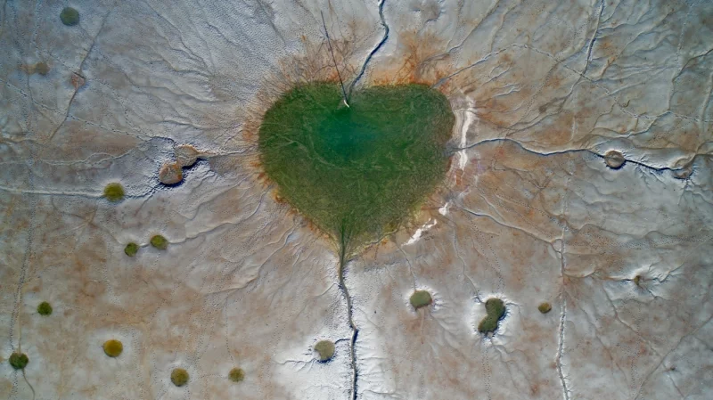 Heart In Lakebed: Commended in the Abstract category