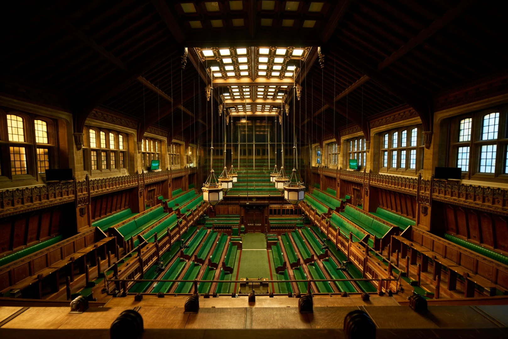 Shortlisted - House of Commons Chamber, Westminster Palace. "A unique view of the House of Commons Chamber, Westminster Palace from the Press Gallery above the Speaker’s Chair."
