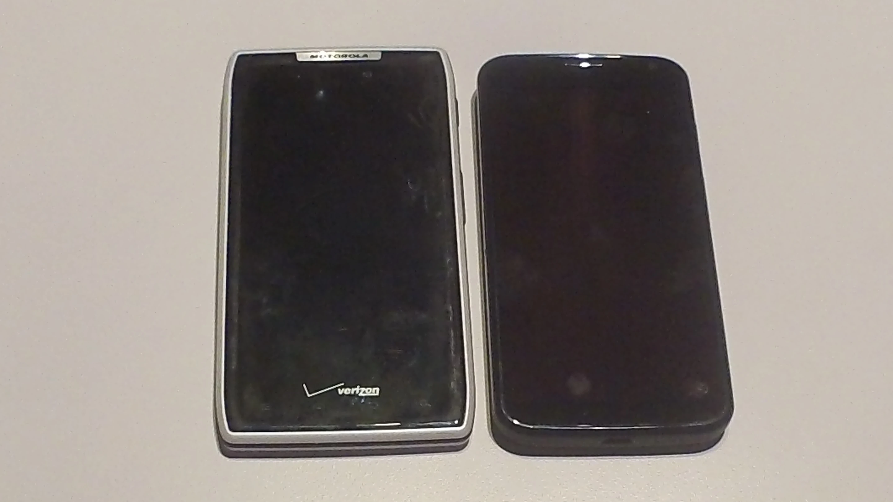 Moto X alongside a Droid Razr