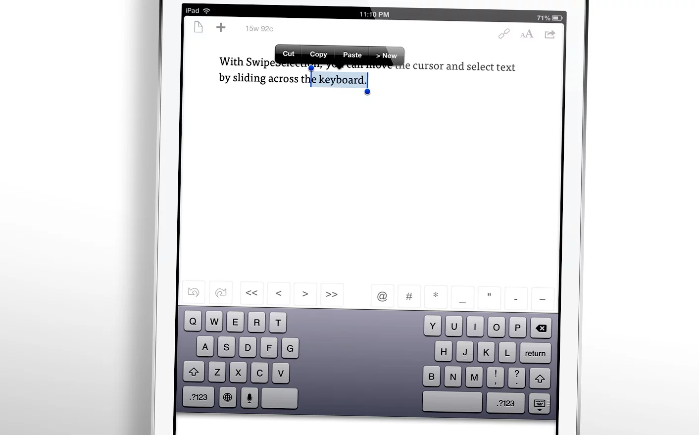 SwipeSelection makes editing text much easier